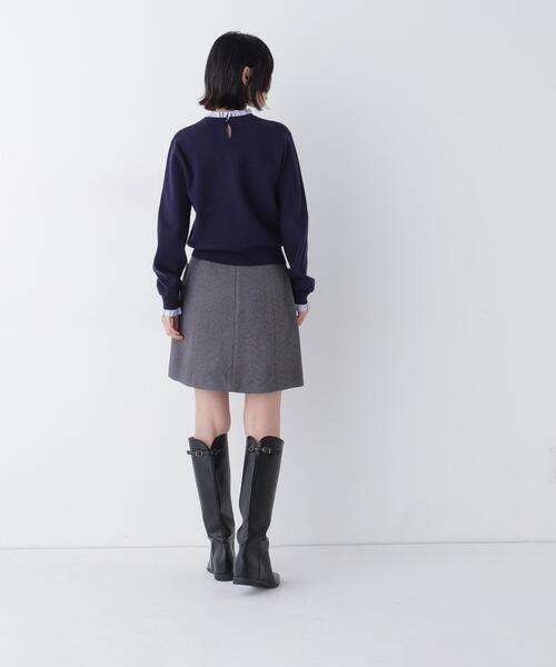 NATURAL BEAUTY BASIC(ナチュラルビューティーベーシック)の「〈ちょうどいい服〉大人がはけるミニスカート(スカート・レディース・グレー系その他/ブラック/ベージュ・SMALL/MEDIUM)」の19枚目の写真