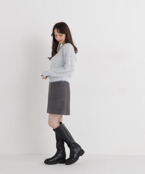 NATURAL BEAUTY BASIC(ナチュラルビューティーベーシック)の「〈ちょうどいい服〉大人がはけるミニスカート(スカート・レディース・グレー系その他/ブラック/ベージュ・SMALL/MEDIUM)」の22枚目の写真