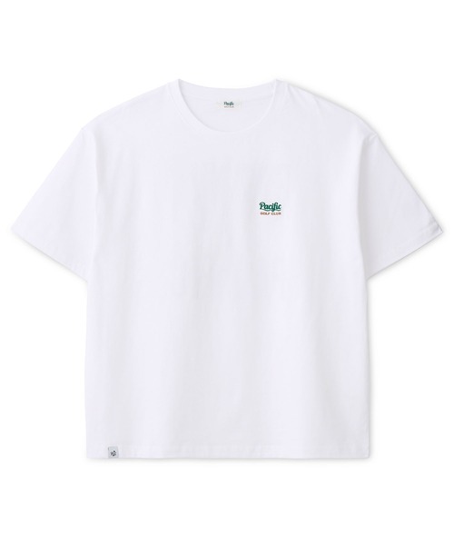 Pacific GOLF CLUB(パシフィックゴルフクラブ)の「TRIPLE PACIFIC LOGO T-SHIRT(Tシャツ/カットソー・メンズ・ホワイト/チャコールグレー/パープル・M/L/XL)」の4枚目の写真