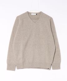 AMOMENTO RACOON V-NECK KNIT