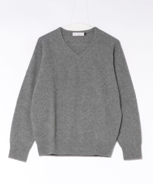 MIDWEST（ミッドウエスト）の「AMOMENTO RACOON V-NECK KNIT（ニット/セーター・レディース・グレー/ベージュ/ダークグレー・0）」の2枚目の写真