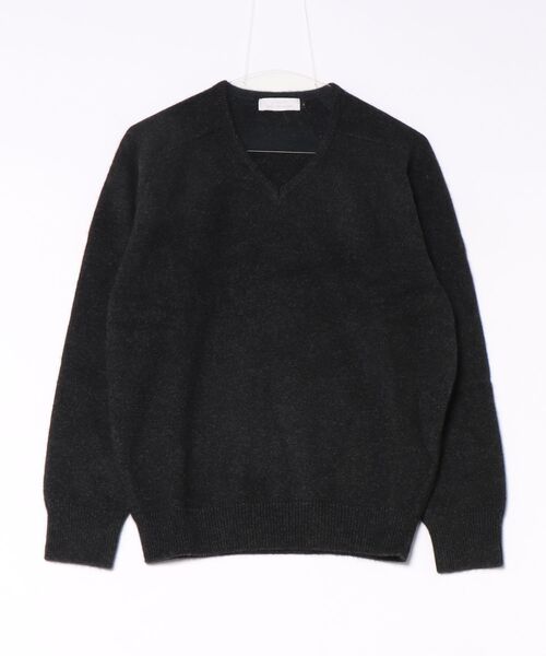 MIDWEST（ミッドウエスト）の「AMOMENTO RACOON V-NECK KNIT（ニット/セーター・レディース・グレー/ベージュ/ダークグレー・0）」の3枚目の写真