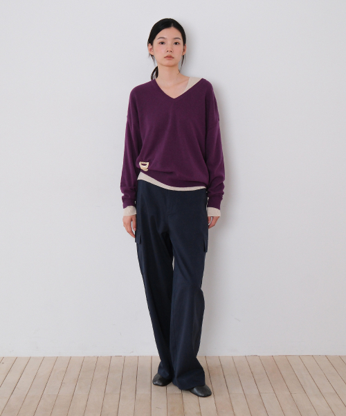 MOUI（モウイ）の「Cotton tail pants (NAVY)（その他パンツ・レディース・ネイビー・FREE）」の2枚目の写真