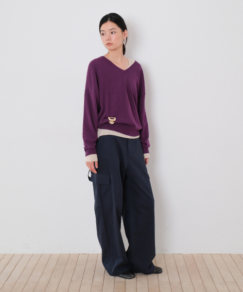 MOUI（モウイ）の「Cotton tail pants (NAVY)（その他パンツ・レディース・ネイビー・FREE）」の3枚目の写真