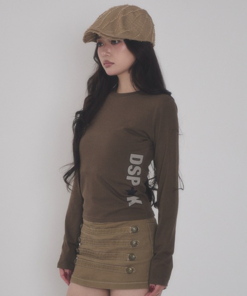 dispark(ディスパーク)の「DISPARK/【26年秋冬新作】バックレースサイドロゴトップ(Tシャツ/カットソー・レディース・ブラック/ブラウン・FREE)」の10枚目の写真