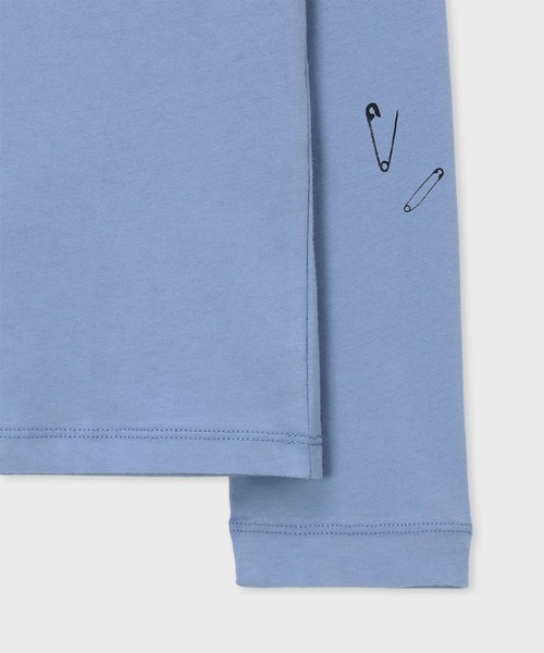 Paul Smith(ポールスミス)の「ウィメンズ "Safty Pins" 長袖Tシャツ / 265229 227V(Tシャツ/カットソー・レディース・ライトベージュ/グレイッシュブルー・MEDIUM)」の13枚目の写真