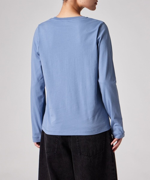 Paul Smith(ポールスミス)の「ウィメンズ "Safty Pins" 長袖Tシャツ / 265229 227V(Tシャツ/カットソー・レディース・ライトベージュ/グレイッシュブルー・MEDIUM)」の11枚目の写真