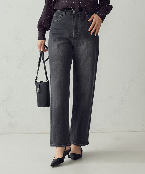 COMME CA ISM(コムサイズム)の「ストレート デニムパンツ(デニムパンツ・レディース・ブラック/インディゴブルー・S/XL/M/L)」の2枚目の写真