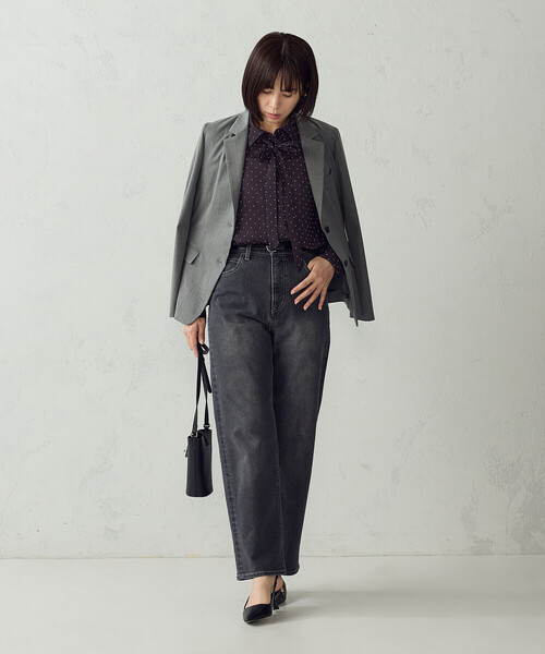 COMME CA ISM(コムサイズム)の「ストレート デニムパンツ(デニムパンツ・レディース・ブラック/インディゴブルー・S/XL/M/L)」の3枚目の写真