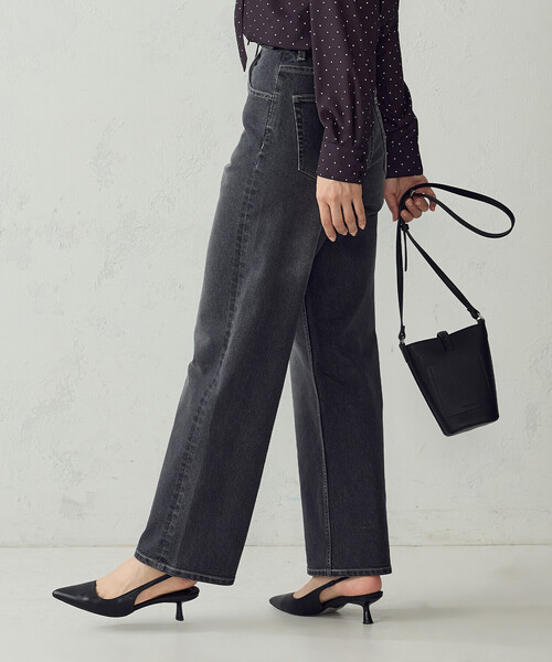 COMME CA ISM(コムサイズム)の「ストレート デニムパンツ(デニムパンツ・レディース・ブラック/インディゴブルー・S/XL/M/L)」の5枚目の写真