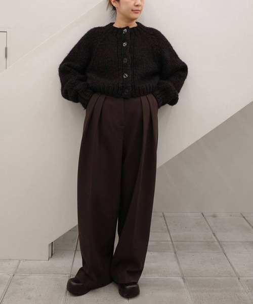 TODAYFUL（トゥデイフル）の「[TODAYFUL/トゥデイフル]Bonding Wide Trousers/ボンディングワイドトラウザーズ/スラックス/ワイドパンツ（スラックス・レディース・ダークグレー/ブラック/カーキ・36/38）」の21枚目の写真