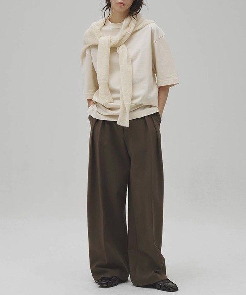 TODAYFUL（トゥデイフル）の「[TODAYFUL/トゥデイフル]Bonding Wide Trousers/ボンディングワイドトラウザーズ/スラックス/ワイドパンツ（スラックス・レディース・ダークグレー/ブラック/カーキ・36/38）」の19枚目の写真
