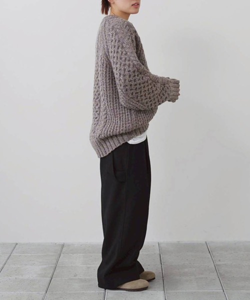 TODAYFUL（トゥデイフル）の「[TODAYFUL/トゥデイフル]Bonding Wide Trousers/ボンディングワイドトラウザーズ/スラックス/ワイドパンツ（スラックス・レディース・ダークグレー/ブラック/カーキ・36/38）」の14枚目の写真