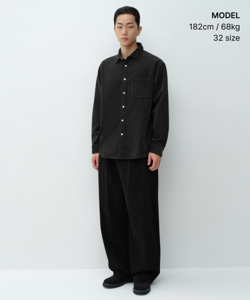 MUSINSA STANDARD（ムシンサスタンダード）の「14W コーデュロイエクストラワイドパンツ [ブラック]（その他パンツ・メンズ・その他・38/36/34/32/30/31/33/28/29）」の2枚目の写真