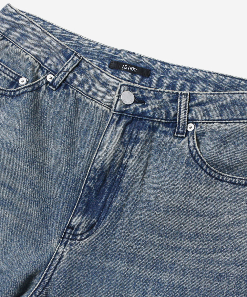 ADHOC(アドホック)の「メンズ セミワイドフィット デニムパンツ (INDIGO) (HC8DP06)(デニムパンツ・メンズ・その他・71/76/81/86)」の3枚目の写真