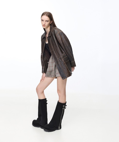 CHARLES & KEITH(チャールズ & キース)の「Barron バロン プラットフォーム ロングブーツ(ブーツ・レディース・サンドベージュ/ブラック系その他2・22.5cm/23cm)」の16枚目の写真