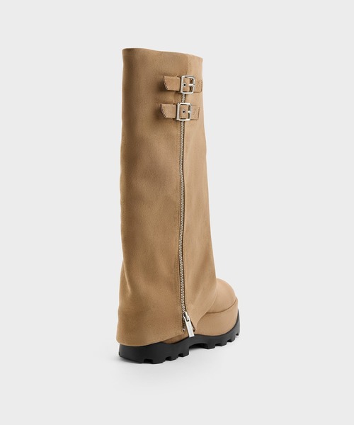 CHARLES & KEITH(チャールズ & キース)の「Barron バロン プラットフォーム ロングブーツ(ブーツ・レディース・サンドベージュ/ブラック系その他2・22.5cm/23cm)」の13枚目の写真