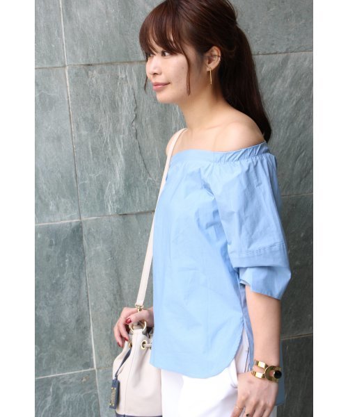 FIGARO Paris(フィガロパリ)の「コットンタイプライター カタミセブラウス◆(シャツ/ブラウス・レディース・サックスブルー/ホワイト・36/38)」の17枚目の写真