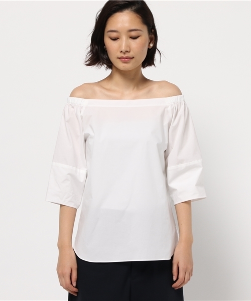 FIGARO Paris(フィガロパリ)の「コットンタイプライター カタミセブラウス◆(シャツ/ブラウス・レディース・サックスブルー/ホワイト・36/38)」の3枚目の写真