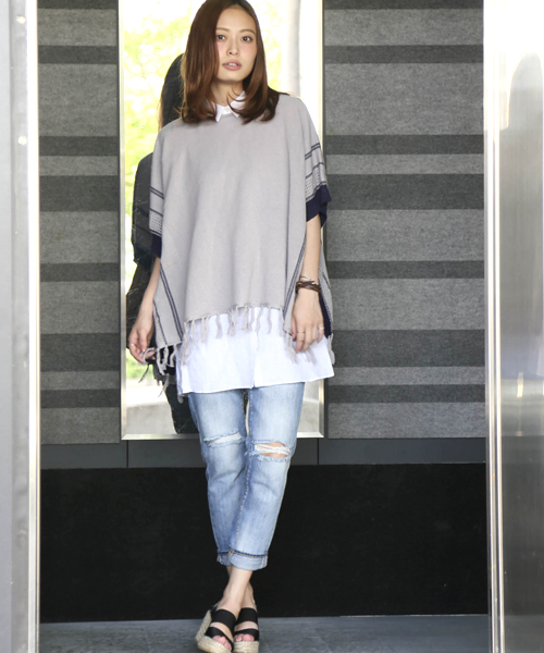 Denime(ドゥニーム)の「メンアサノースリーブワンピ-ス(ワンピース・レディース・サックスブルー/ブルー系その他/ホワイト・FREE)」の15枚目の写真