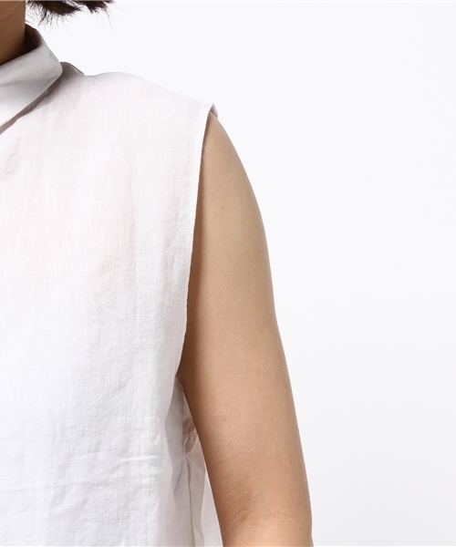 Denime(ドゥニーム)の「メンアサノースリーブワンピ-ス(ワンピース・レディース・サックスブルー/ブルー系その他/ホワイト・FREE)」の5枚目の写真