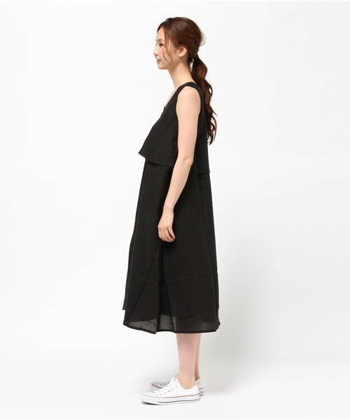 LBC（エルビーシー）の「BBリヨセルラミーローンVネックタンクワンピース（ワンピース・レディース・イエロー/ネイビー/ブラック・MEDIUM）」の13枚目の写真