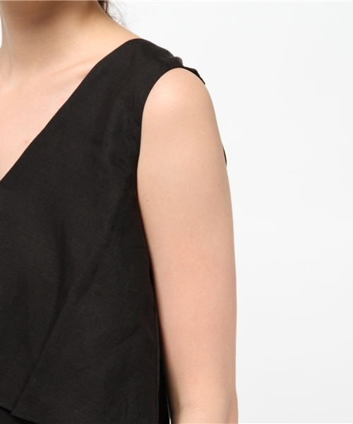 LBC（エルビーシー）の「BBリヨセルラミーローンVネックタンクワンピース（ワンピース・レディース・イエロー/ネイビー/ブラック・MEDIUM）」の6枚目の写真