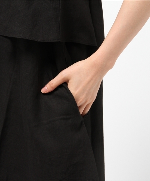 LBC（エルビーシー）の「BBリヨセルラミーローンVネックタンクワンピース（ワンピース・レディース・イエロー/ネイビー/ブラック・MEDIUM）」の7枚目の写真