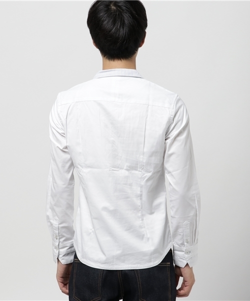 Buffalo Bobs（バッファローボブズ）の「MUSSEL(ムシェル）ホリゾンタルカラーシャツ（シャツ/ブラウス・メンズ・サックスブルー/ホワイト/ブルー・1/S/3/L/2/M）」の5枚目の写真