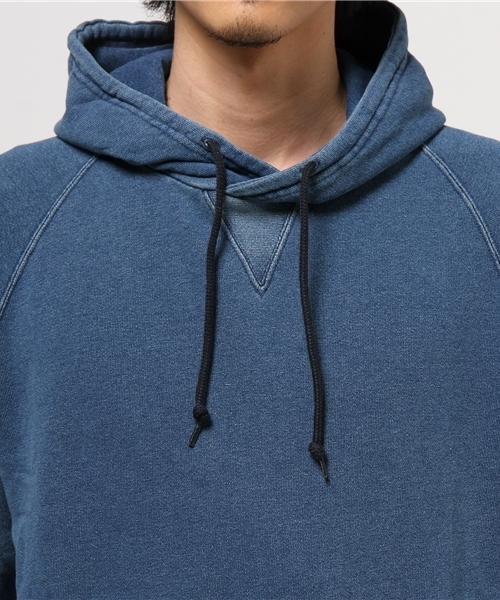 Denime(ドゥニーム)の「カットデニム裏毛プルオーバーパーカー(パーカー・メンズ・ネイビー/ブルー・LARGE/X-LARGE/MEDIUM/SMALL)」の10枚目の写真