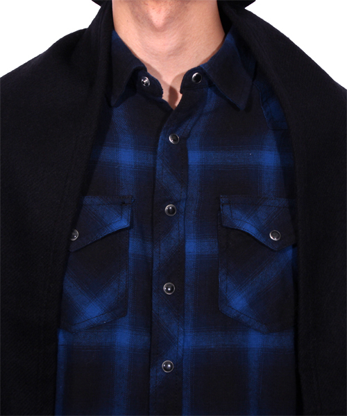 8(eight)(エイト)の「大判2WAYチェックポンチョ(ポンチョ・メンズ・ワイン/グレー/ベージュ/ブラック・FREE)」の15枚目の写真