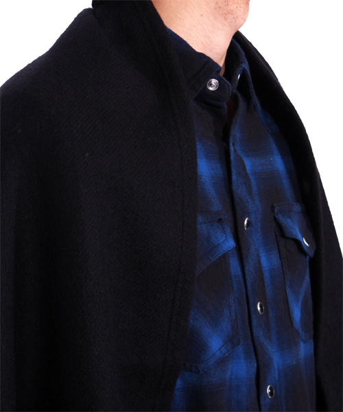 8(eight)(エイト)の「大判2WAYチェックポンチョ(ポンチョ・メンズ・ワイン/グレー/ベージュ/ブラック・FREE)」の16枚目の写真