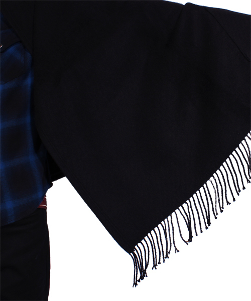 8(eight)(エイト)の「大判2WAYチェックポンチョ(ポンチョ・メンズ・ワイン/グレー/ベージュ/ブラック・FREE)」の17枚目の写真