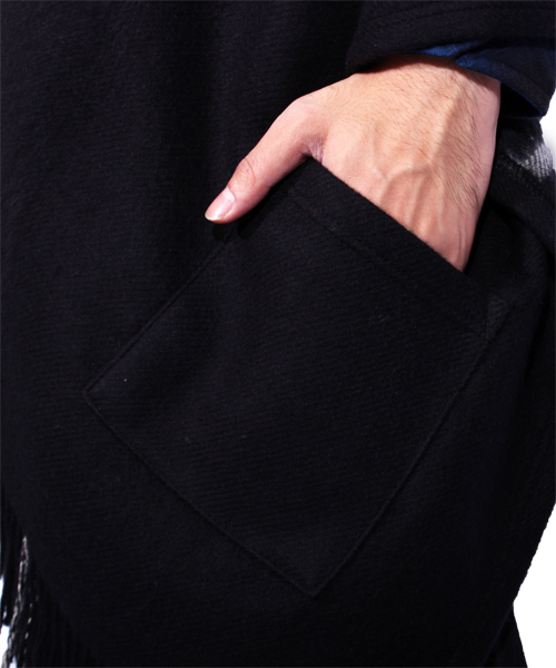 8(eight)(エイト)の「大判2WAYチェックポンチョ(ポンチョ・メンズ・ワイン/グレー/ベージュ/ブラック・FREE)」の18枚目の写真