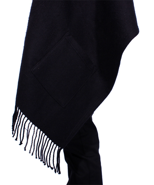 8(eight)(エイト)の「大判2WAYチェックポンチョ(ポンチョ・メンズ・ワイン/グレー/ベージュ/ブラック・FREE)」の5枚目の写真