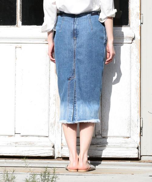 coen（コーエン）の「CONE DENIMロングタイトスカート（デニムスカート・レディース・コバルトブルー/ホワイト・MEDIUM/LARGE）」の5枚目の写真