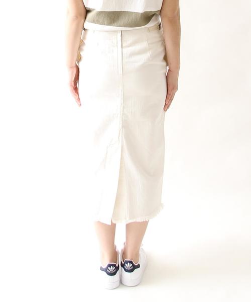 coen（コーエン）の「CONE DENIMロングタイトスカート（デニムスカート・レディース・コバルトブルー/ホワイト・MEDIUM/LARGE）」の9枚目の写真