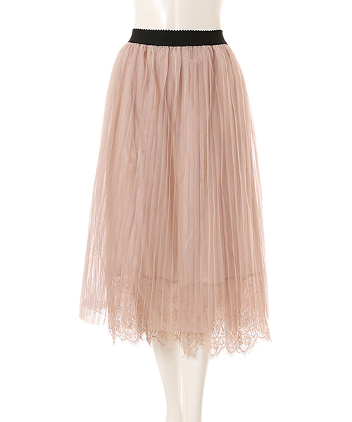 fifth（フィフス）の「プリーツレースミディスカート（スカート・レディース・ブラック/グレー/ブラウン/ベージュ・MEDIUM）」の4枚目の写真