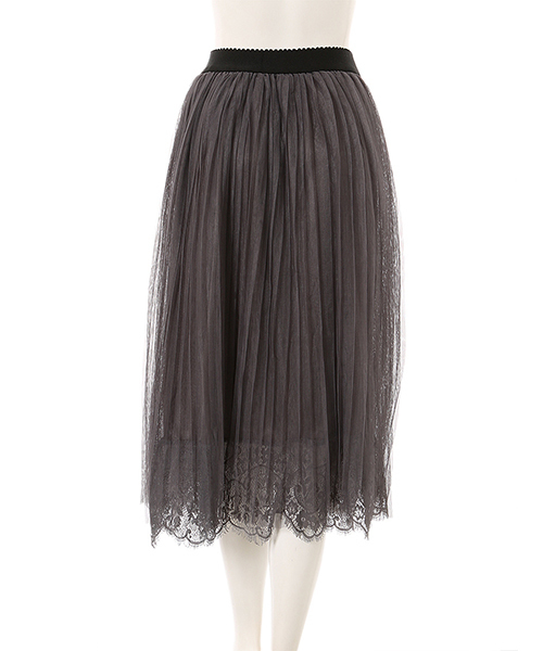 fifth（フィフス）の「プリーツレースミディスカート（スカート・レディース・ブラック/グレー/ブラウン/ベージュ・MEDIUM）」の8枚目の写真