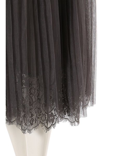 fifth（フィフス）の「プリーツレースミディスカート（スカート・レディース・ブラック/グレー/ブラウン/ベージュ・MEDIUM）」の10枚目の写真