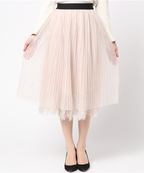 fifth（フィフス）の「プリーツレースミディスカート（スカート・レディース・ブラック/グレー/ブラウン/ベージュ・MEDIUM）」の17枚目の写真
