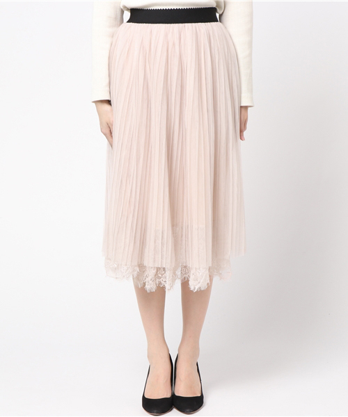 fifth（フィフス）の「プリーツレースミディスカート（スカート・レディース・ブラック/グレー/ブラウン/ベージュ・MEDIUM）」の18枚目の写真
