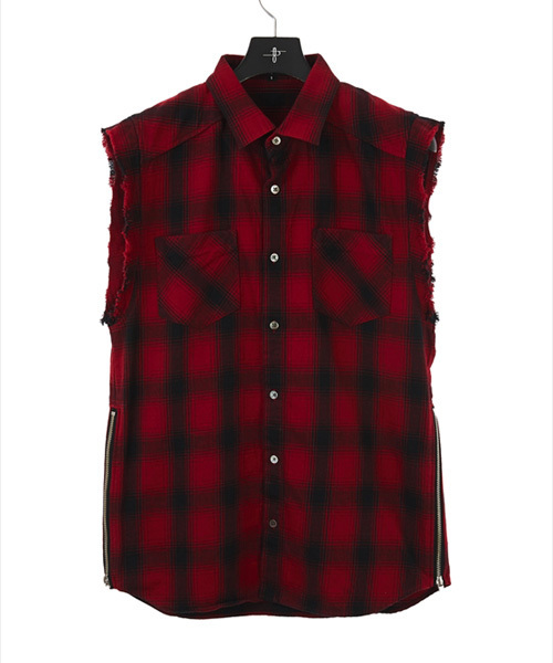 NO ID.（ノーアイディ）の「mhs995-CﾈﾙｵﾝﾌﾞﾚｰﾁｪｯｸｶｯﾄｵﾌｽﾘｰﾌﾞSH（シャツ/ブラウス・メンズ・グレー/ブルー/イエロー/グリーン/レッド・2/1）」の20枚目の写真