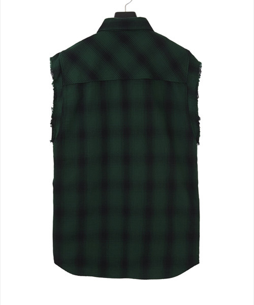 NO ID.（ノーアイディ）の「mhs995-CﾈﾙｵﾝﾌﾞﾚｰﾁｪｯｸｶｯﾄｵﾌｽﾘｰﾌﾞSH（シャツ/ブラウス・メンズ・グレー/ブルー/イエロー/グリーン/レッド・2/1）」の16枚目の写真