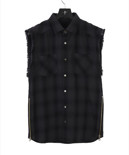 NO ID.（ノーアイディ）の「mhs995-CﾈﾙｵﾝﾌﾞﾚｰﾁｪｯｸｶｯﾄｵﾌｽﾘｰﾌﾞSH（シャツ/ブラウス・メンズ・グレー/ブルー/イエロー/グリーン/レッド・2/1）」の17枚目の写真