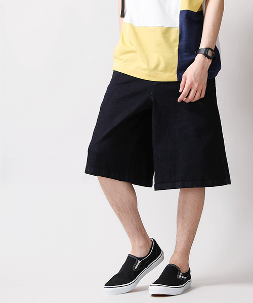 WEGO（ウィゴー）の「WEGO/ボックスデニムボリュームショーツ（デニムパンツ・メンズ・ライトインディゴブルー/ダークインディゴブルー・MEDIUM/LARGE）」の15枚目の写真