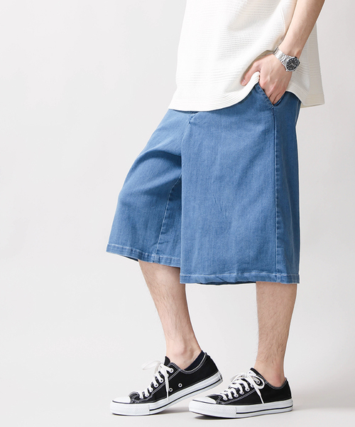 WEGO（ウィゴー）の「WEGO/ボックスデニムボリュームショーツ（デニムパンツ・メンズ・ライトインディゴブルー/ダークインディゴブルー・MEDIUM/LARGE）」の20枚目の写真