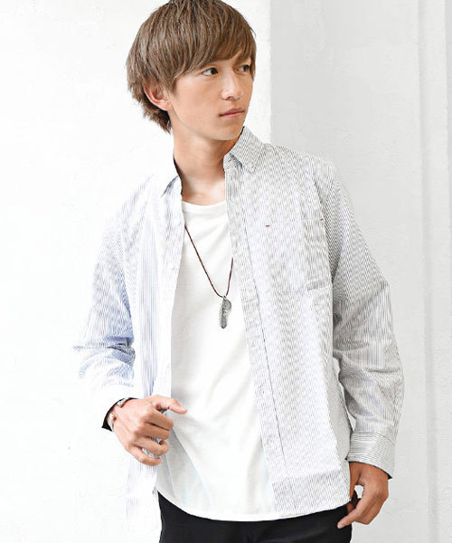 MinoriTY(マイノリティ)の「オックスフォードボタンダウン長袖シャツ(シャツ/ブラウス・メンズ・ホワイト/ブラック/ネイビー/ブルー系その他2/ブラック系その他2/ブルー系その他/ブラック系その他/ピンク/サックスブルー/グレー/ワイン・L/M)」の10枚目の写真