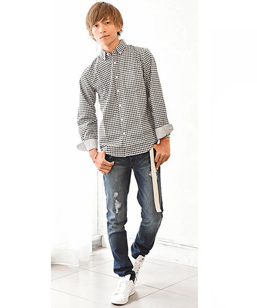 MinoriTY(マイノリティ)の「オックスフォードボタンダウン長袖シャツ(シャツ/ブラウス・メンズ・ホワイト/ブラック/ネイビー/ブルー系その他2/ブラック系その他2/ブルー系その他/ブラック系その他/ピンク/サックスブルー/グレー/ワイン・L/M)」の13枚目の写真