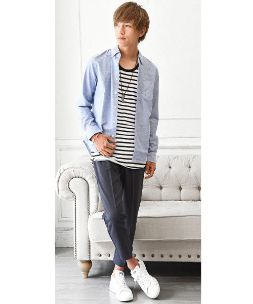 MinoriTY(マイノリティ)の「オックスフォードボタンダウン長袖シャツ(シャツ/ブラウス・メンズ・ホワイト/ブラック/ネイビー/ブルー系その他2/ブラック系その他2/ブルー系その他/ブラック系その他/ピンク/サックスブルー/グレー/ワイン・L/M)」の15枚目の写真